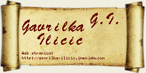 Gavrilka Iličić vizit kartica